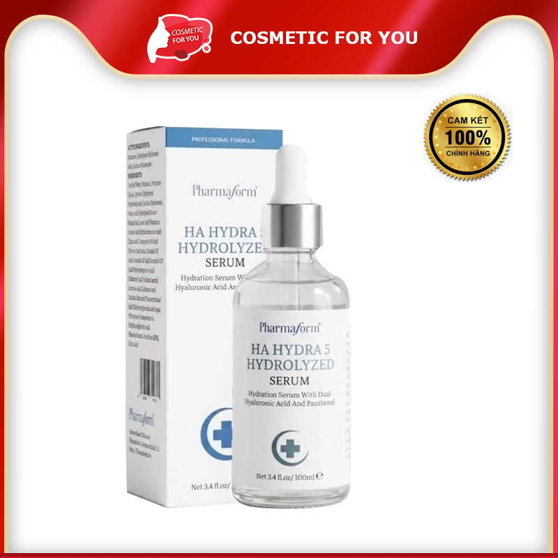 Tinh Chất Giúp Duy Trì Độ Ẩm Và Hỗ Trợ Làm Dịu Da Pharmaform HA Hydra 5 Hydrolyzed Serum 100ml