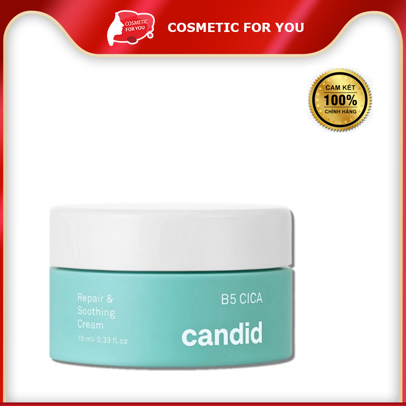 Kem dưỡng ẩm, phục hồi Candid B5 Cica Repair & Soothing Cream 10ml