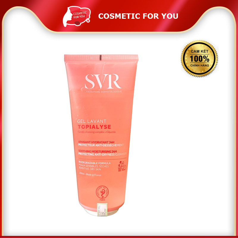 Gel Rửa Mặt Không Xà Phòng Cho Da Khô, Nhạy Cảm SVR Topialyse Gel Lavant 200ml