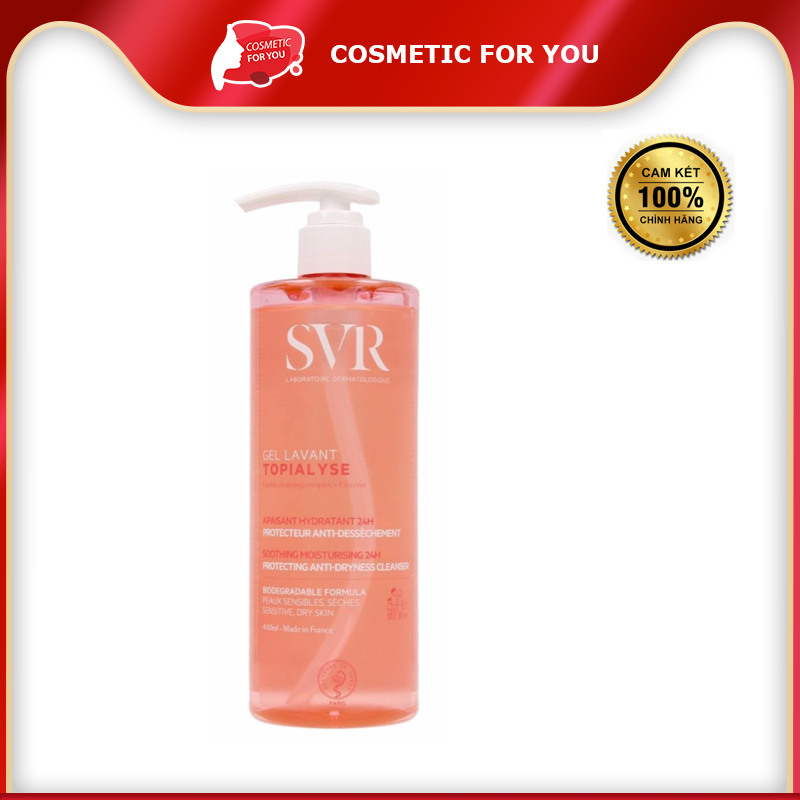 Gel Rửa Mặt Không Xà Phòng Cho Da Khô, Nhạy Cảm SVR Topialyse Gel Lavant 400ml