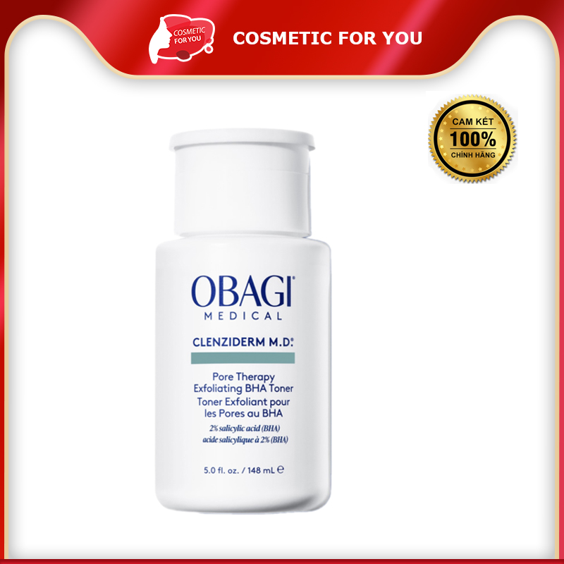 Dung Dịch Tẩy Da Chết, Ngừa Mụn Chứa BHA Obagi Clenziderm MD Pore Therapy Exfoliating BHA Toner 148ml
