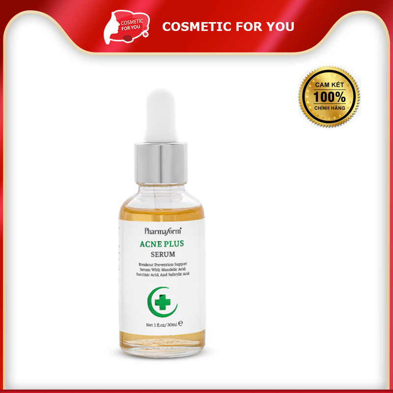 Serum giảm mụn và ngăn ngừa mụn, se khít lỗ chân lông Pharmaform Acne Plus 30ml