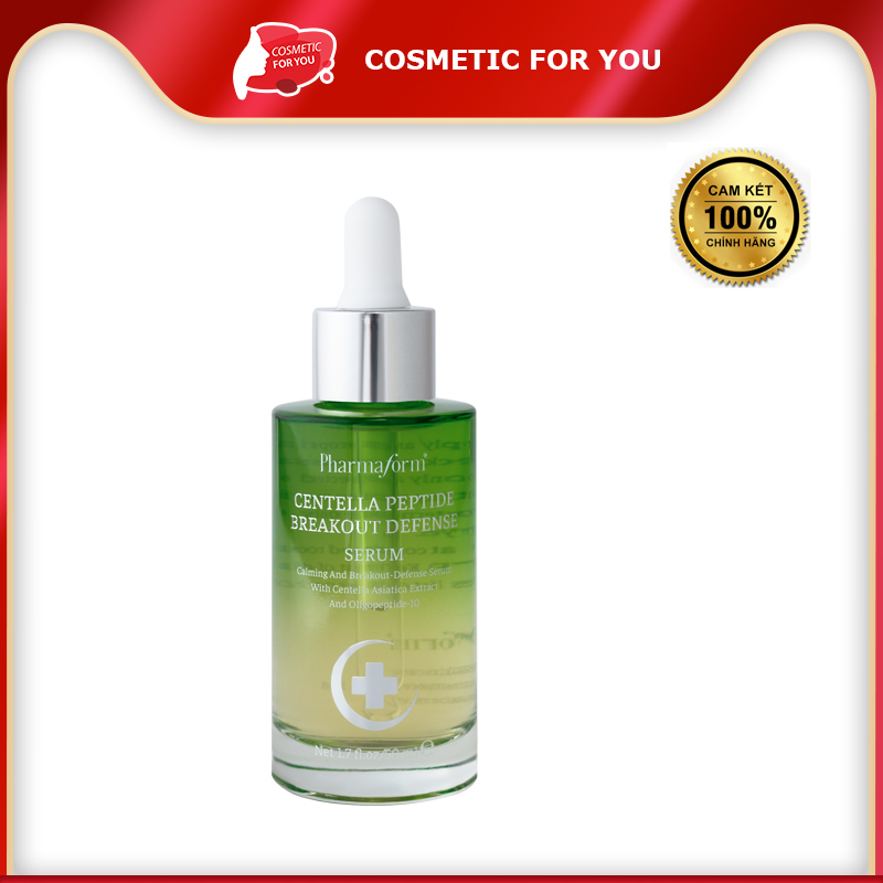 Tinh Chất Kiểm Soát Dầu, Giảm Đỏ, Phục Hồi Sau Mụn Pharmaform Centella Peptide Breakout Defense Serum 50ml