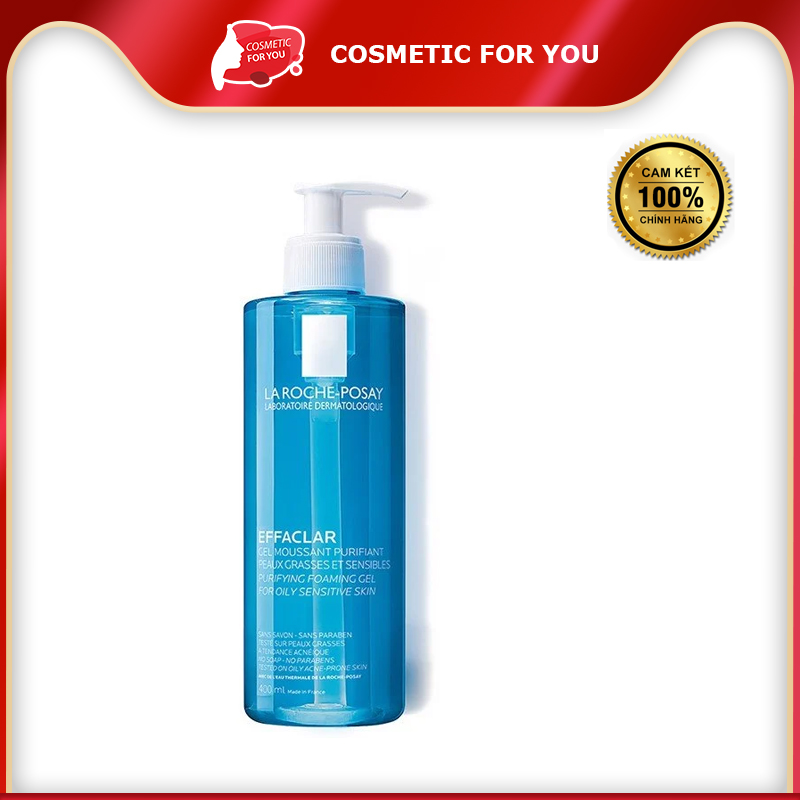 Gel Rửa Mặt Làm Sạch Sâu Cho Da Dầu Mụn Nhạy Cảm La Roche-Posay Effaclar Purifying Foaming Gel 400ml
