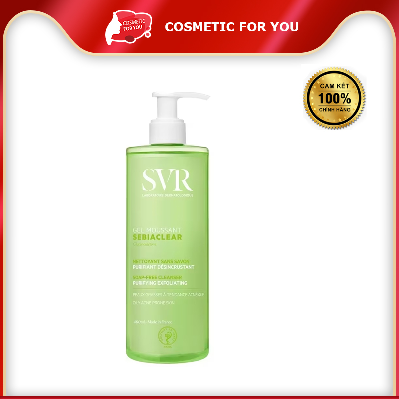 Gel Rửa Mặt Không Chứa Xà Phòng Cho Da Dầu SVR Sebiaclear Gel Moussant 400ml