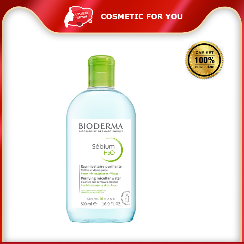 Nước Tẩy Trang Dành Cho Da Dầu & Hỗn Hợp Bioderma Sébium H2O 500ml
