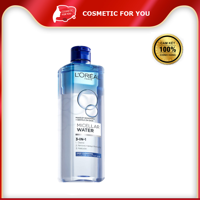 Nước Tẩy Trang Làm Sạch Sâu L’Oreal Micellar Water 3-in-1 Deep Cleansing Even For Sensitive Skin 400ml