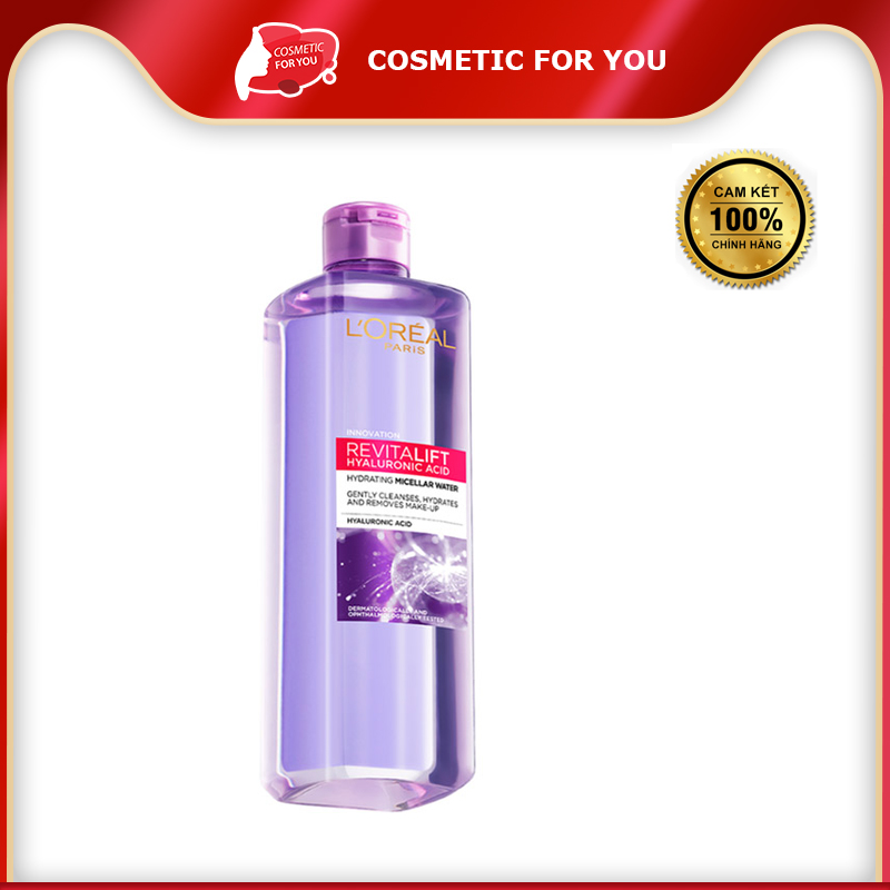 Nước Tẩy Trang Làm Sạch Và Siêu Cấp Ẩm L’Oreal Revitalift Hyaluronic Acid Hydrating Micellar Water