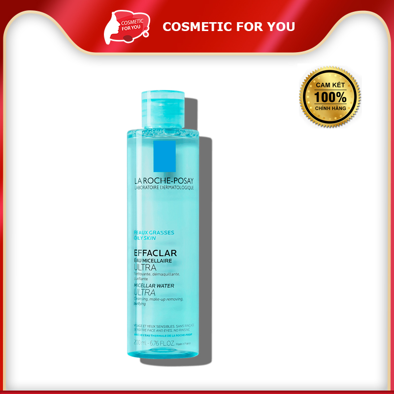 Nước Tẩy Trang Cho Da Dầu, Nhạy Cảm La Roche-Posay Effaclar Micellar Water Ultra Oily Skin 200ml