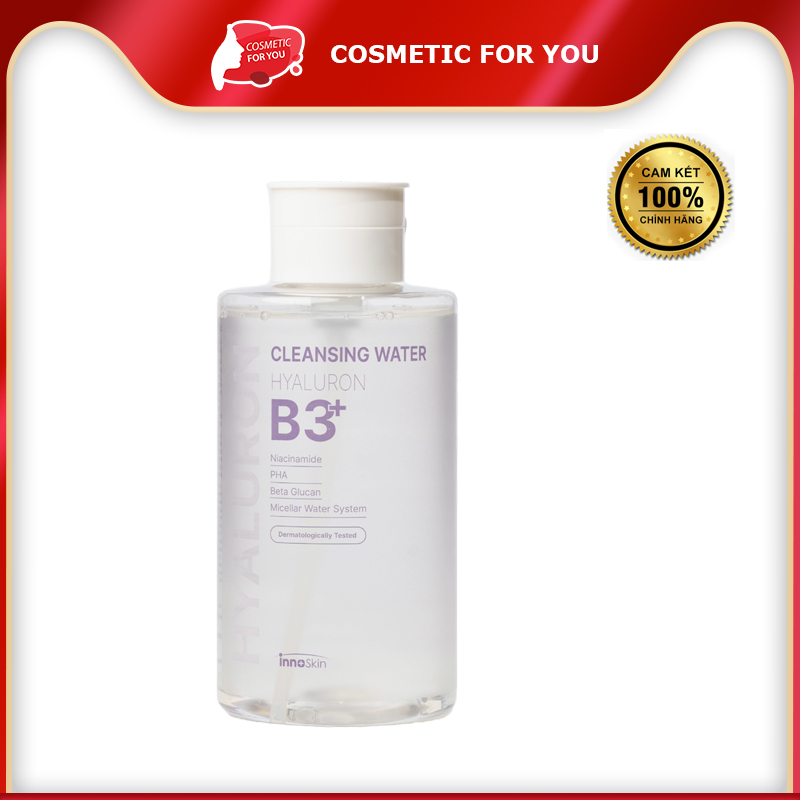 Nước Tẩy Trang B3+ Innoskin Cleansing Water Hyaluron 500ml