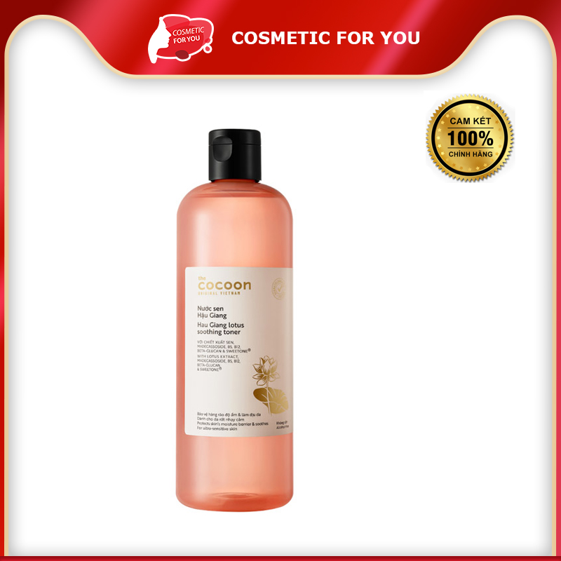 Nước Cân Bằng Sen Hậu Giang Làm Dịu Da Nhạy Cảm Cocoon Hau Giang Lotus Soothing Toner 500ml