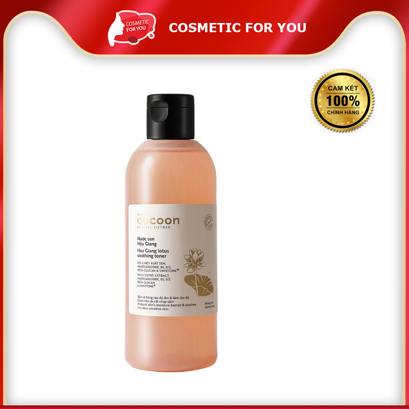 Nước Cân Bằng Sen Hậu Giang Làm Dịu Da Nhạy Cảm Cocoon Hau Giang Lotus Soothing Toner 310ml