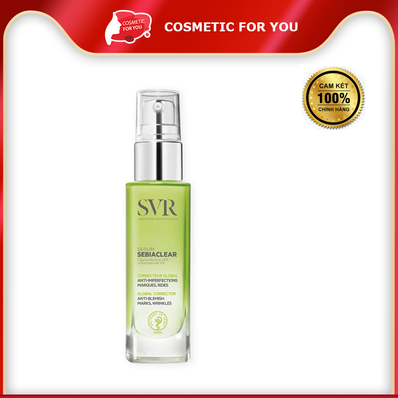 Serum SVR Sebiaclear Serum Giảm Mụn, Thông Thoáng Lỗ Chân Lông, Làm Mềm Mịn Da 30ml