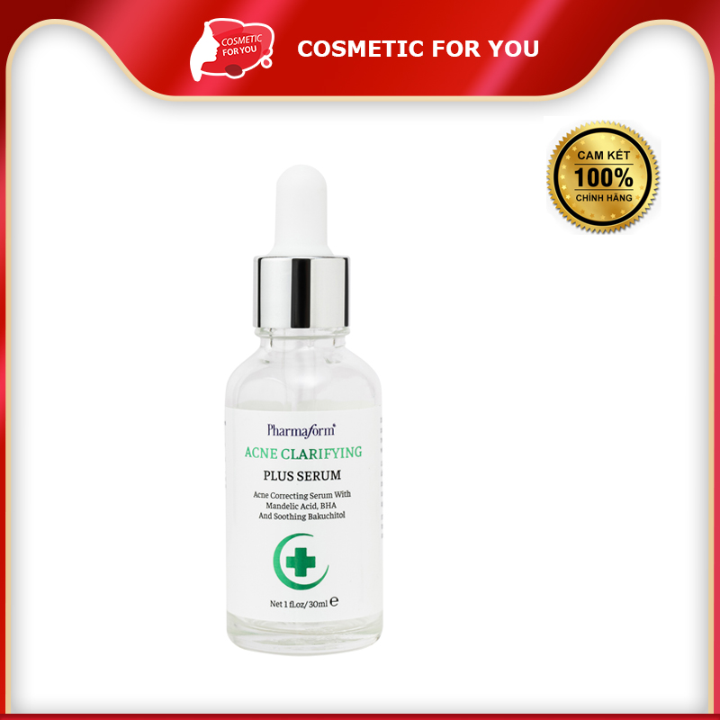 Tinh Chất Giảm Mụn Và Ngăn Ngừa Mụn, Se Khít Lỗ Chân Lông Pharmaform Acne Clarifying Plus Serum 30ml