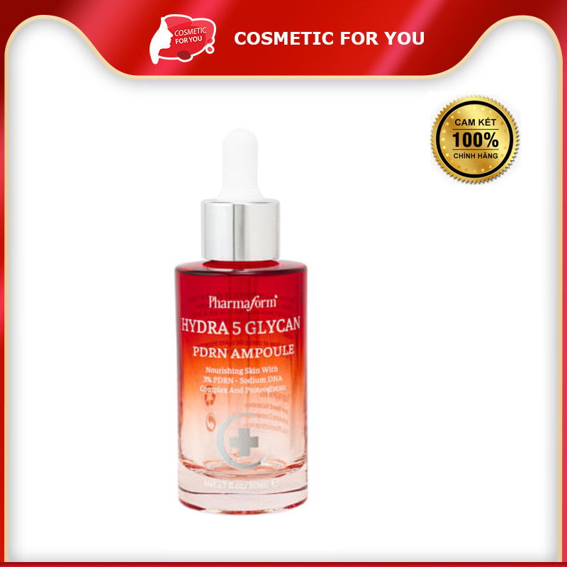 Tinh Chất Phục Hồi Tế Bào Da Bị Tổn Thương, Sau Xâm Lấn Pharmaform Hydra 5 Glycan PDRN Ampoule 50ml