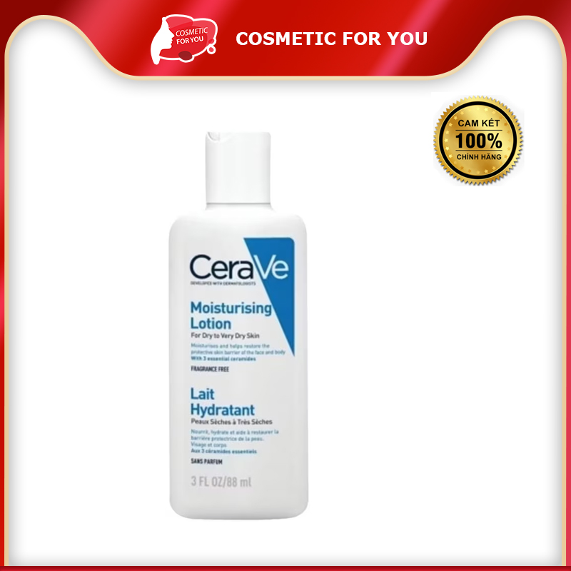 Sữa Dưỡng Ẩm Dành Cho Da Khô Cerave Developed With Dermatologists Moisturising Lotion 88ml
