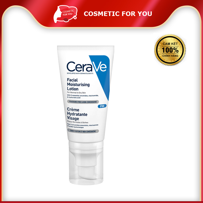 Sữa Dưỡng Ẩm Ban Đêm Dành Cho Da Mặt Cerave Dermatologists Facial Moisturising Lotion PM 52ml