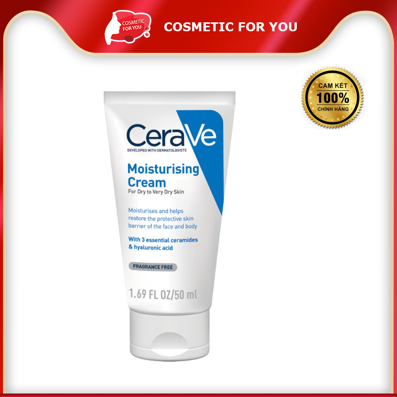 Kem Dưỡng Ẩm Dành Cho Da Khô Đến Rất Khô Cerave Deveeloped With Dermatologists Moisturizing Cream 50ml