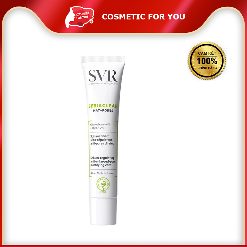 Kem Dưỡng Kiềm Dầu, Se Khít Lỗ Chân Lông SVR Sebiaclear Mat+Pores 40ml