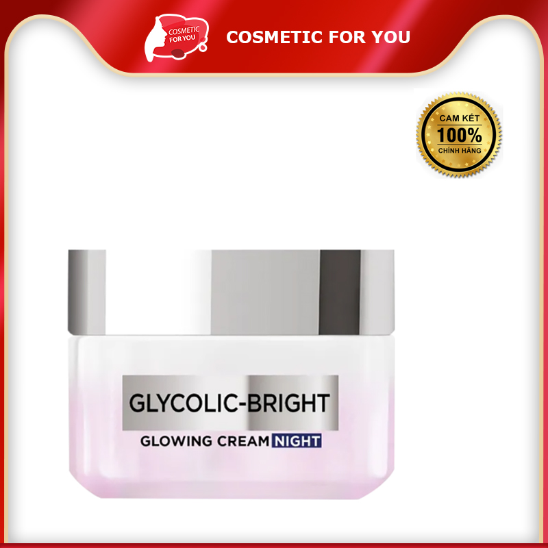 Kem Dưỡng Sáng Mịn Mờ Thâm Nám Ban Đêm L’Oreal Paris Glycolic-Bright Glowing Cream Night 50ml