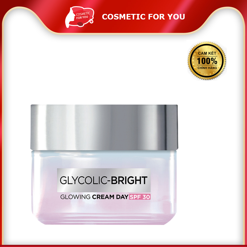 Kem Dưỡng Sáng Mịn Mờ Thâm Nám Ban Ngày L’Oreal Paris Glycolic-Bright Glowing Cream Day SPF 30 50ml