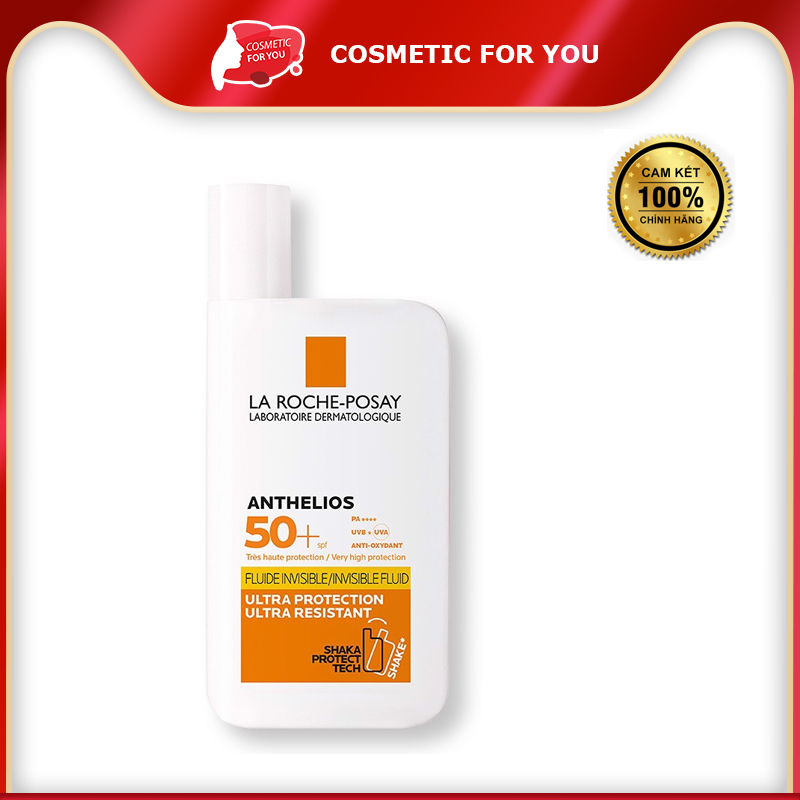 Sữa Chống Nắng Không Nhờn Rít La Roche-Posay Anthelios Invisible Fluid SPF50+ 50ml (Shaka Fluid)