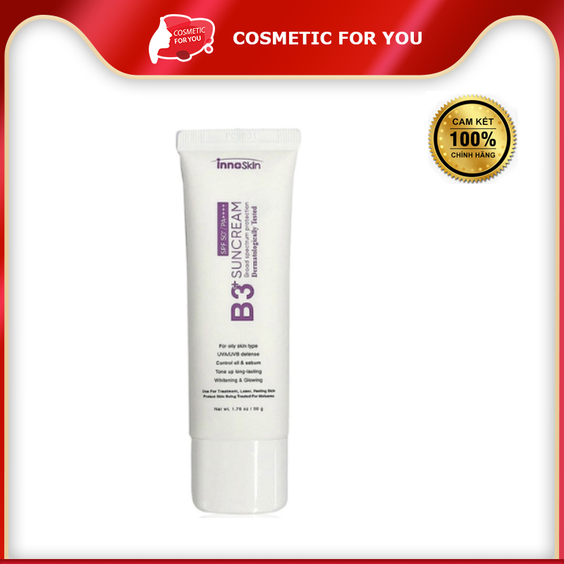 Kem Chống Nắng Dành Cho Da Dầu Innoskin B3+ Suncream SPF50+ PA++++ 50ml