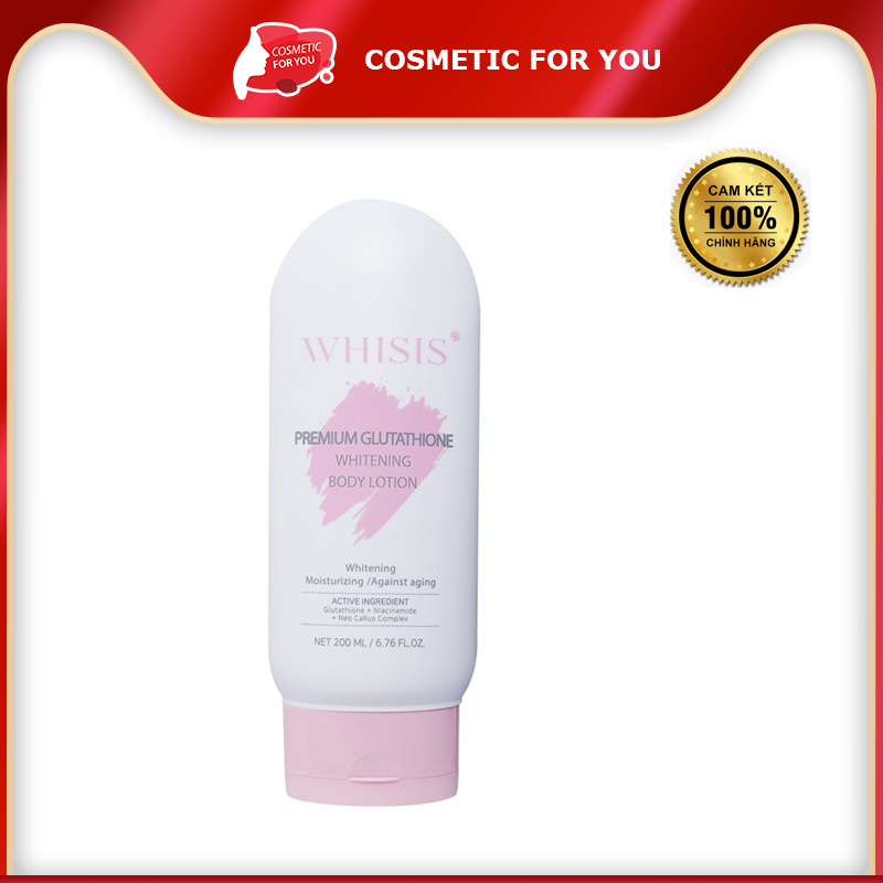 Sữa Dưỡng Thể Ban Đêm Kích Trắng Tế Bào Gốc Whisis Premium Glutathione Whitening Body Lotion 200ml