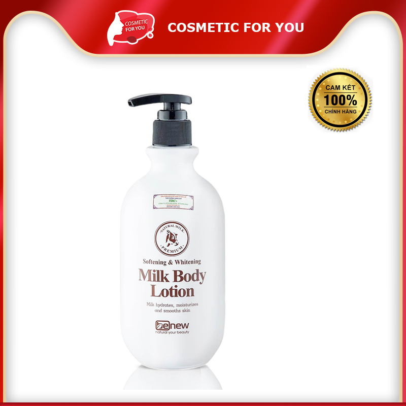 Kem dưỡng thể trắng da, chống khô nẻ tay chân và body BENEW MILK LOTION Hàn quốc 450ml