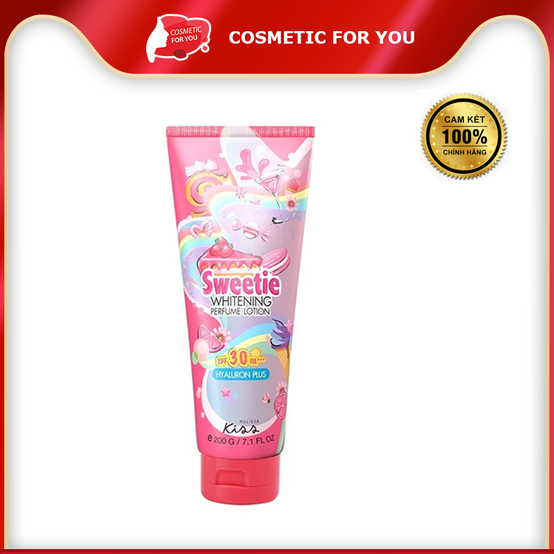 Dưỡng Thể Chống Nắng Hương Nước Hoa Malissa Kiss Whitening Perfect Lotion SPF 30 PA+++ 200g #Sweetie
