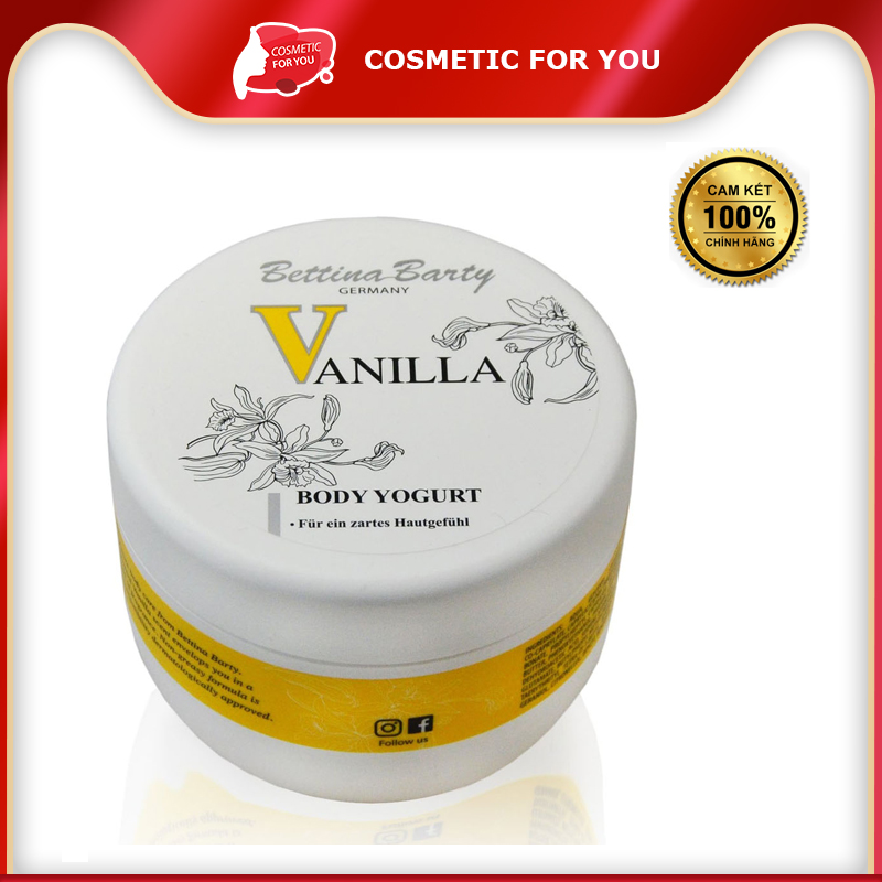 Kem Dưỡng Ẩm Toàn Thân Từ Sữa Chua Bettina Barty Vanilla Body Yogurt 300ml