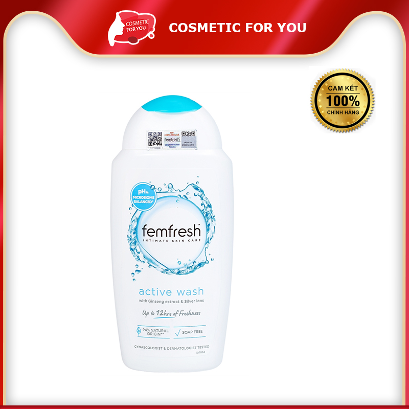 Dung Dịch Vệ Sinh Phụ Nữ Cao Cấp Năng Động Femfresh Active Wash 250ml
