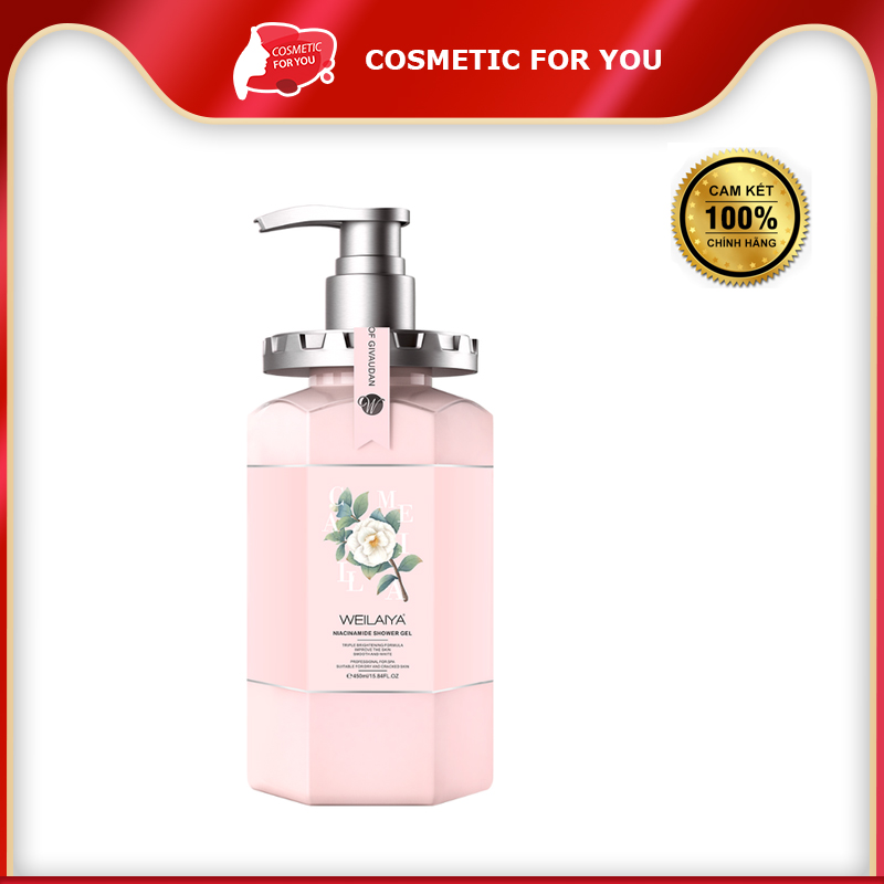 Sữa Tắm Sáng Da Hương Hoa Trà Dạng Gel Weilaiya Niacinamide Beauty Purifying Shower Gel 450ml