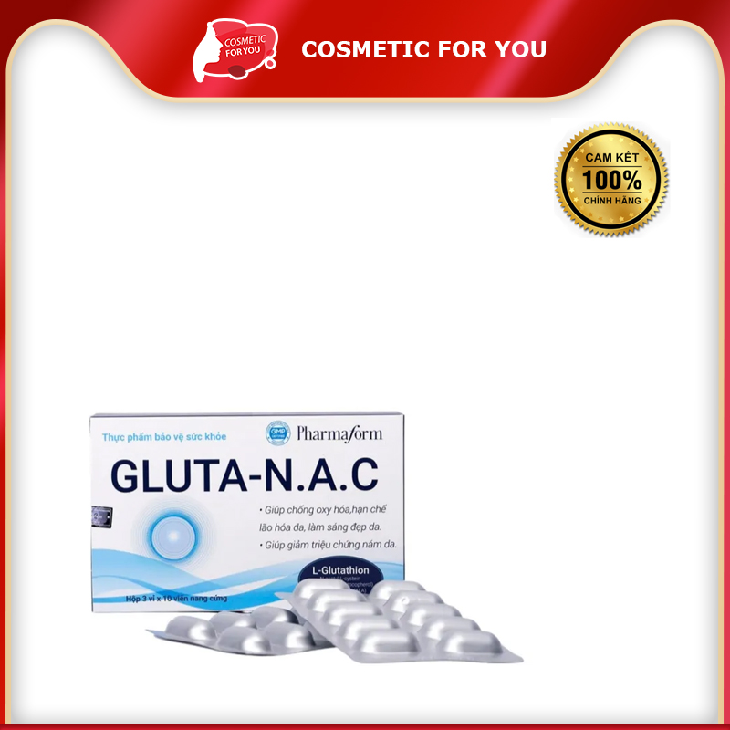 Viên Uống Hỗ Trợ Làm Sáng Da Pharmaform Gluta-N.A.C