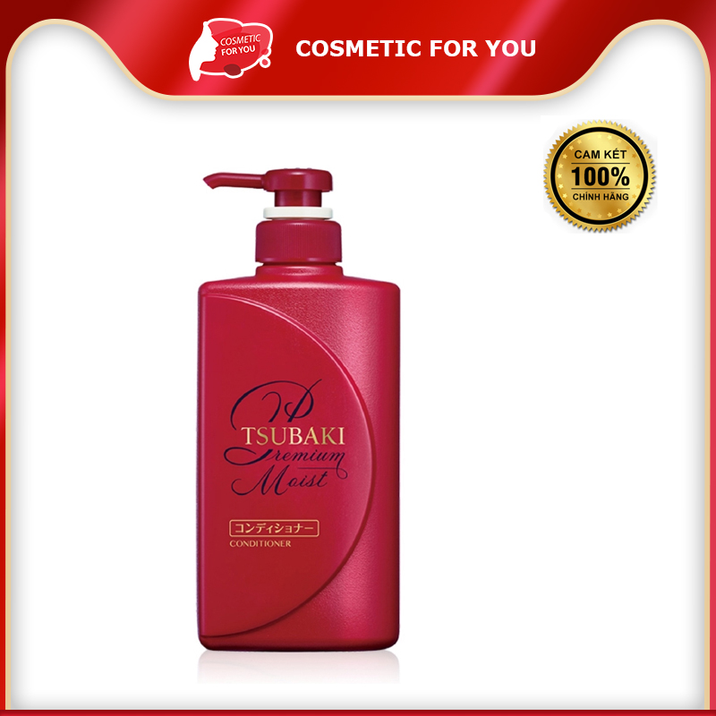 Dầu Xả Tsubaki Premium Moist & Repair Conditioner Dưỡng Tóc Bóng Mượt 490ml