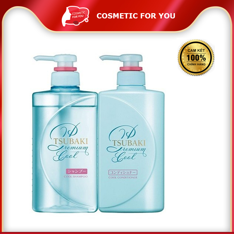 Bộ Gội Xả Sạch Dầu Mát Lạnh Tsubaki Premium Cool & Repair Shampoo + Conditioner (490ml/chai)
