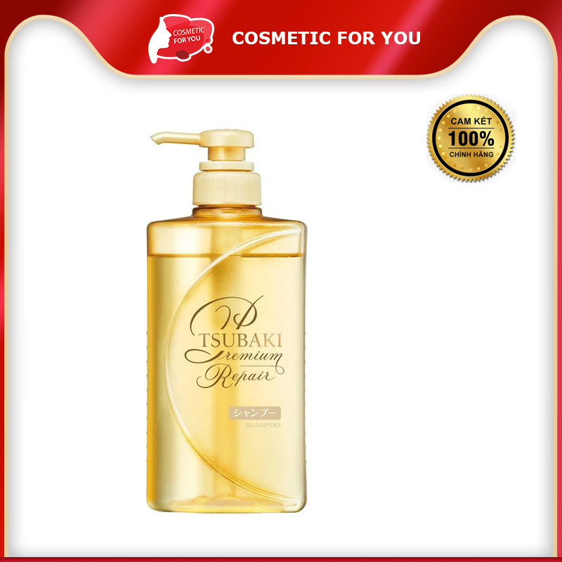Dầu Gội Tsubaki Premium Volume & Repair Shampoo Phục Hồi Ngăn Rụng Tóc 490ml