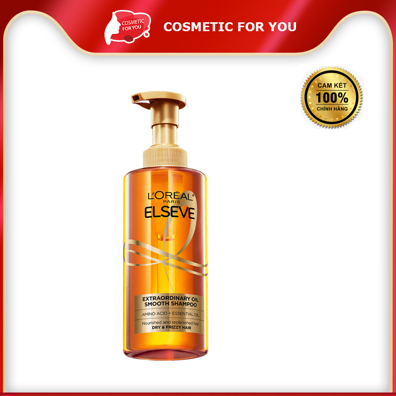 Dầu Gội Dưỡng Tóc Suôn Mượt Tóc Cao Cấp L’Oreal Paris Extraordinary Oil Smooth 440ml