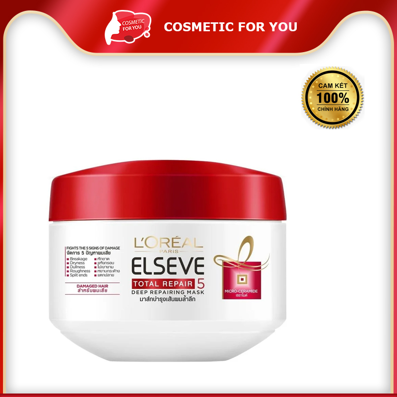 Kem Ủ Tóc Hỗ Trợ Phục Hồi Tóc Hư Tổn L’Oreal Paris Mask Total Repair 5 200ml