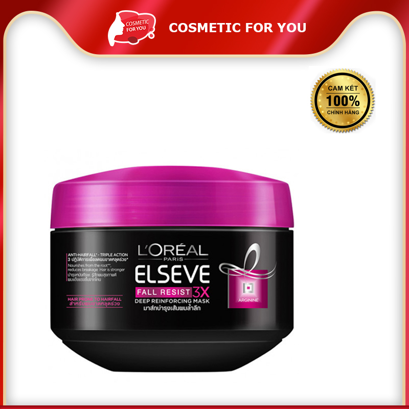 Kem Ủ Ngăn Ngừa Tóc Gãy Rụng L’Oreal Elseve Fall Resist 3X Deep Reinforcing Mask 200ml