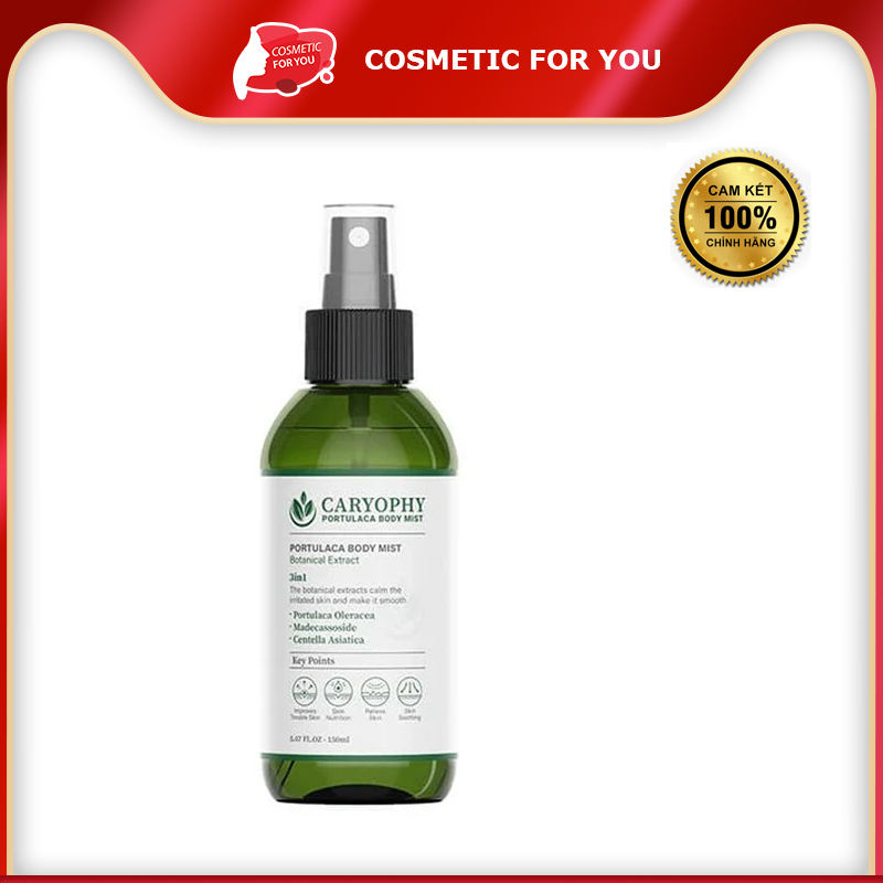 Xịt Hỗ Trợ Cải Thiện Mụn Toàn Thân Caryophy Portulaca Body Mist 150ml