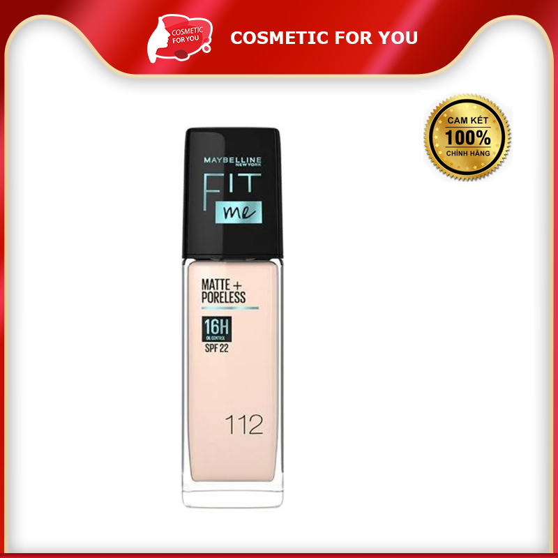 Kem Nền Mịn Nhẹ Kiềm Dầu Maybelline New York Fit Me Matte + Poreless 30ml #112 Natural Ivory
