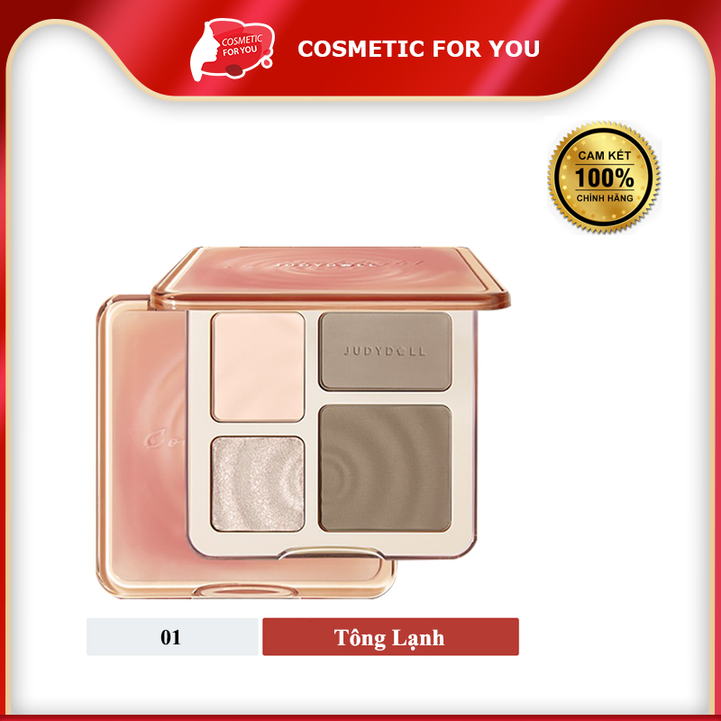 Phấn Bắt Sáng Và Tạo Khối 4 Màu Judydoll Highlight & Contour 9g #01 Tông Lạnh