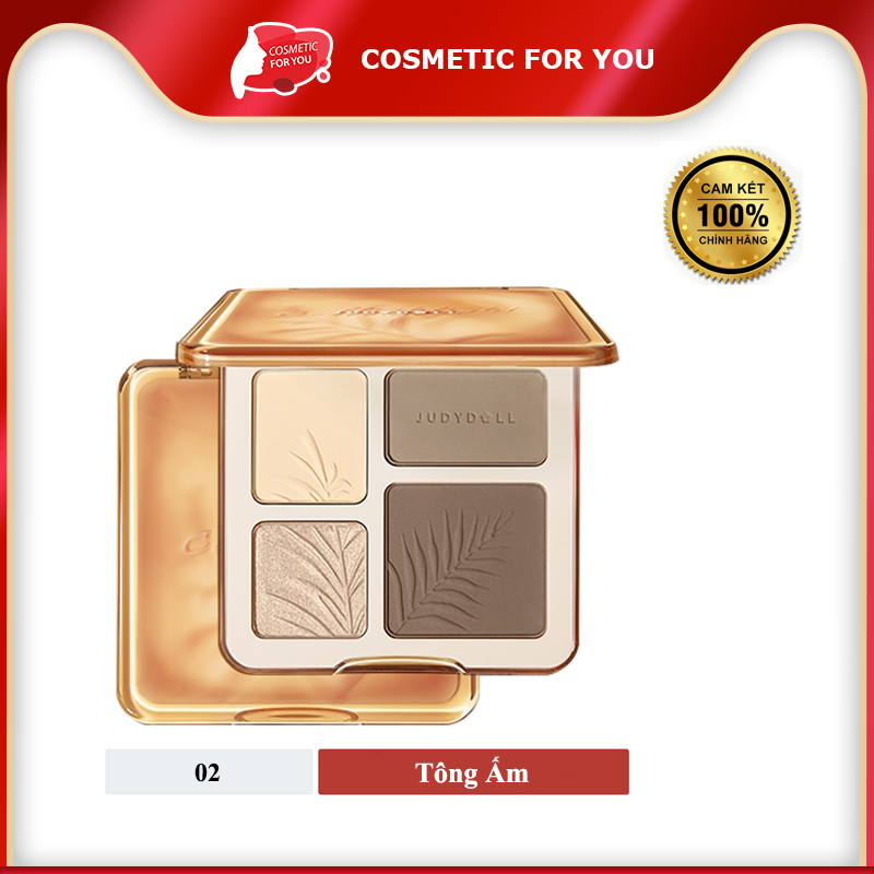 Phấn Bắt Sáng Và Tạo Khối 4 Màu Judydoll Highlight & Contour 9g #02 Tông Ấm