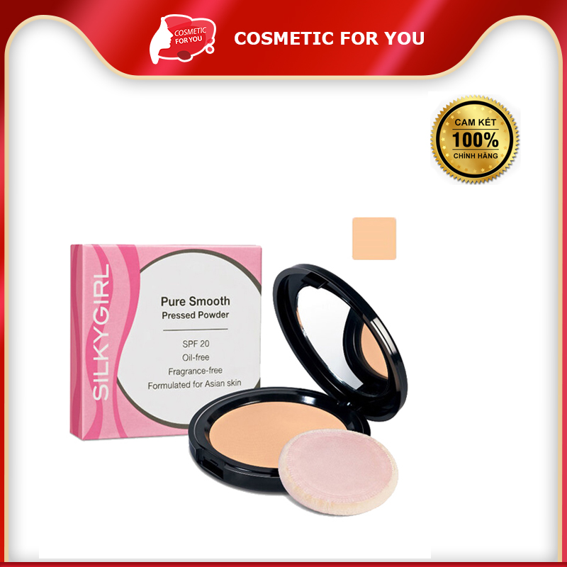 Phấn Phủ Mịn Da Silkygirl Pure Smooth Pressed Powder SPF 20 #01 Ivory