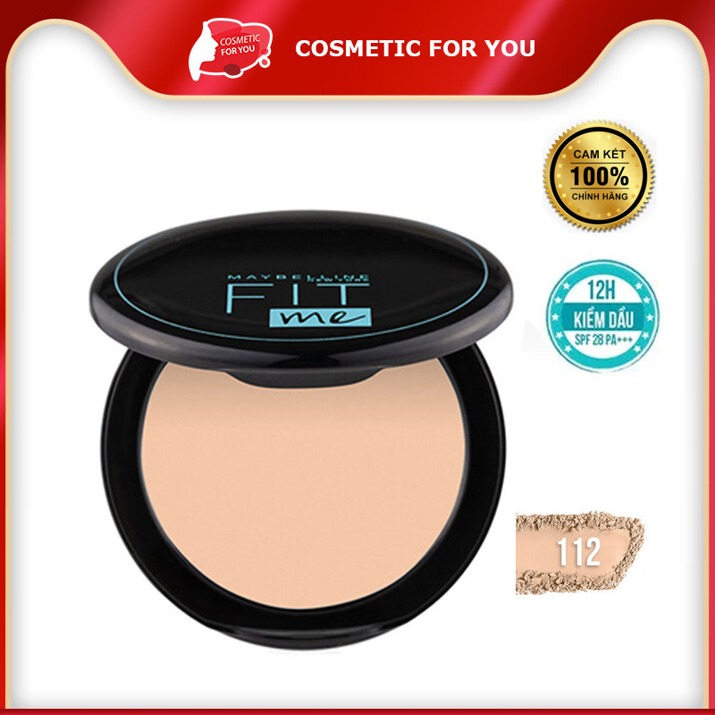 Phấn Nền Maybelline Mịn Nhẹ Kiềm Dầu Chống Nắng Fit Me Matte Poreless Compact Powder SPF28 PA +++ 6g #112 Natural Ivory