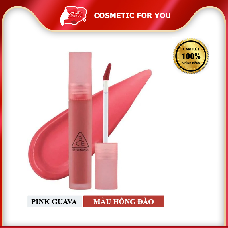 Son Kem Lì 3CE Mịn Mượt Nhẹ Môi Blur Water Tint 4.6g #Pink Guava