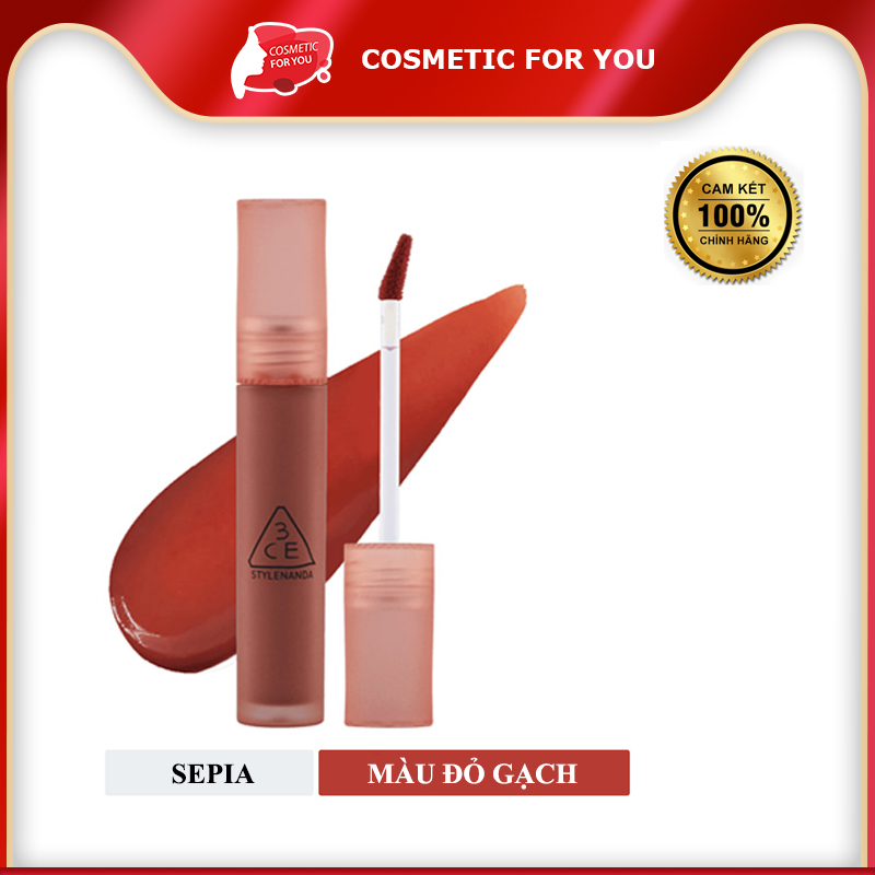 Son Kem Lì 3CE Mịn Mượt Nhẹ Môi Blur Water Tint 4.6g #Sepia