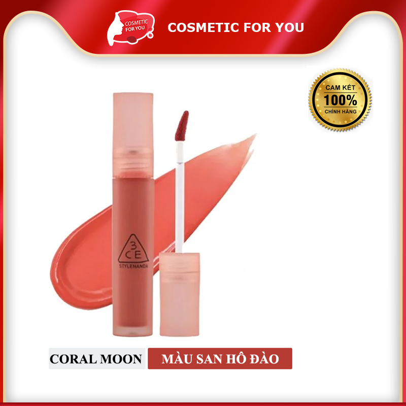 Son Kem Lì 3CE Mịn Mượt Nhẹ Môi Blur Water Tint 4.6g #Coral Moon