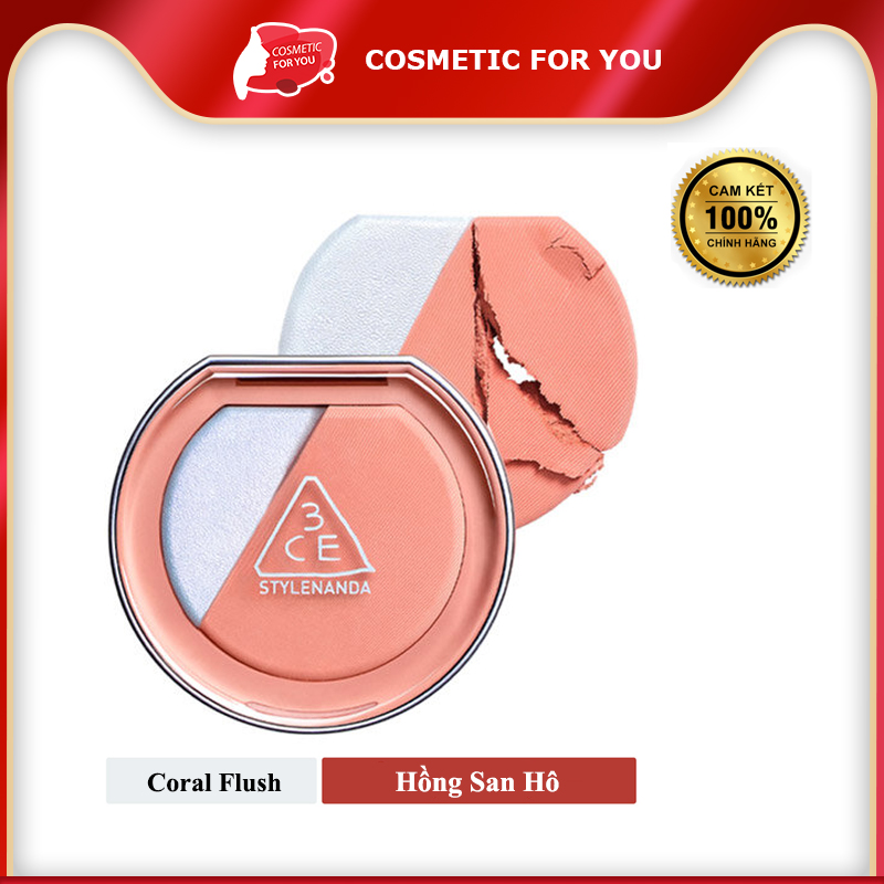 Phấn Má Hồng Bắt Sáng 3CE Blushlighter 9g #Coral Flush - Hồng San Hô